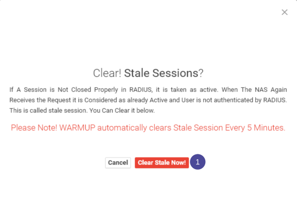 Info about clearing stale session